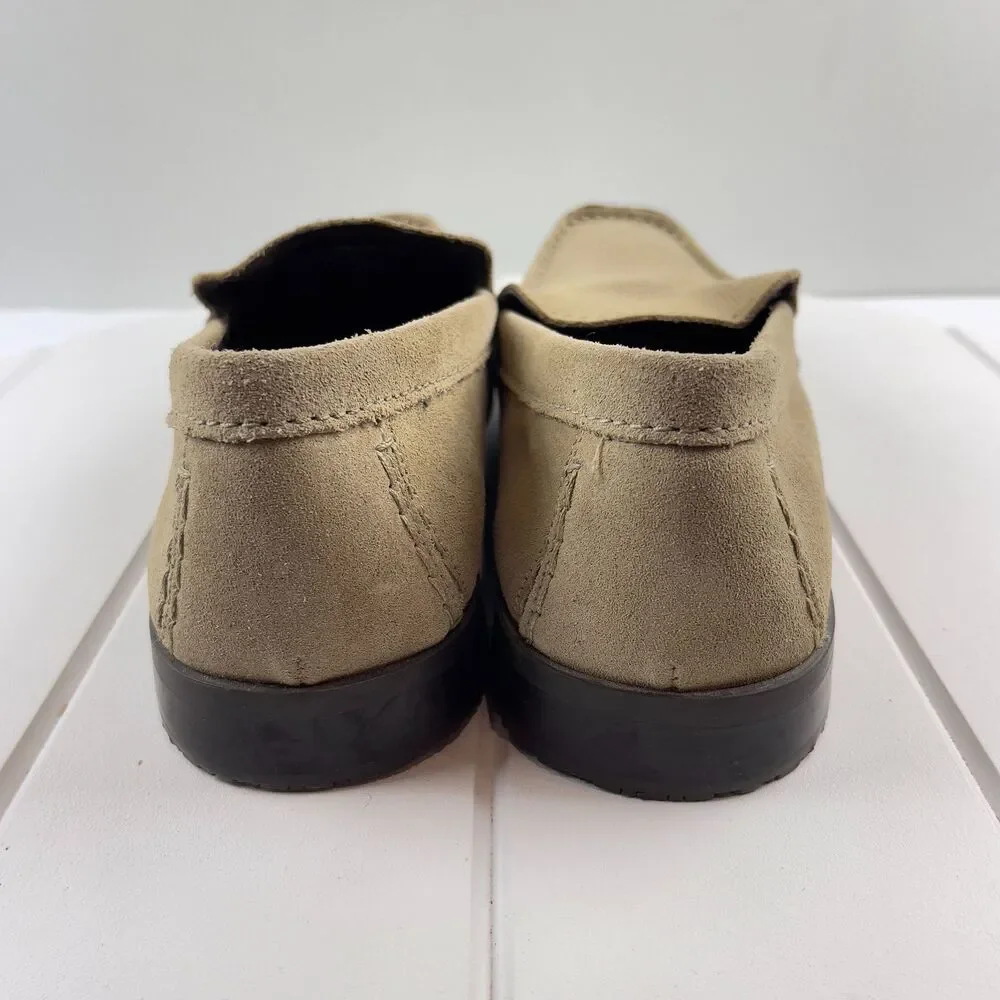 Alfani Loafers Mens Size 10.5 M Tan Leather Drivers Slip On Casual Comfort Shoes